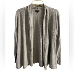 Talbots‎ Open Front Cardigan Heather Gray Pima Cotton 2X